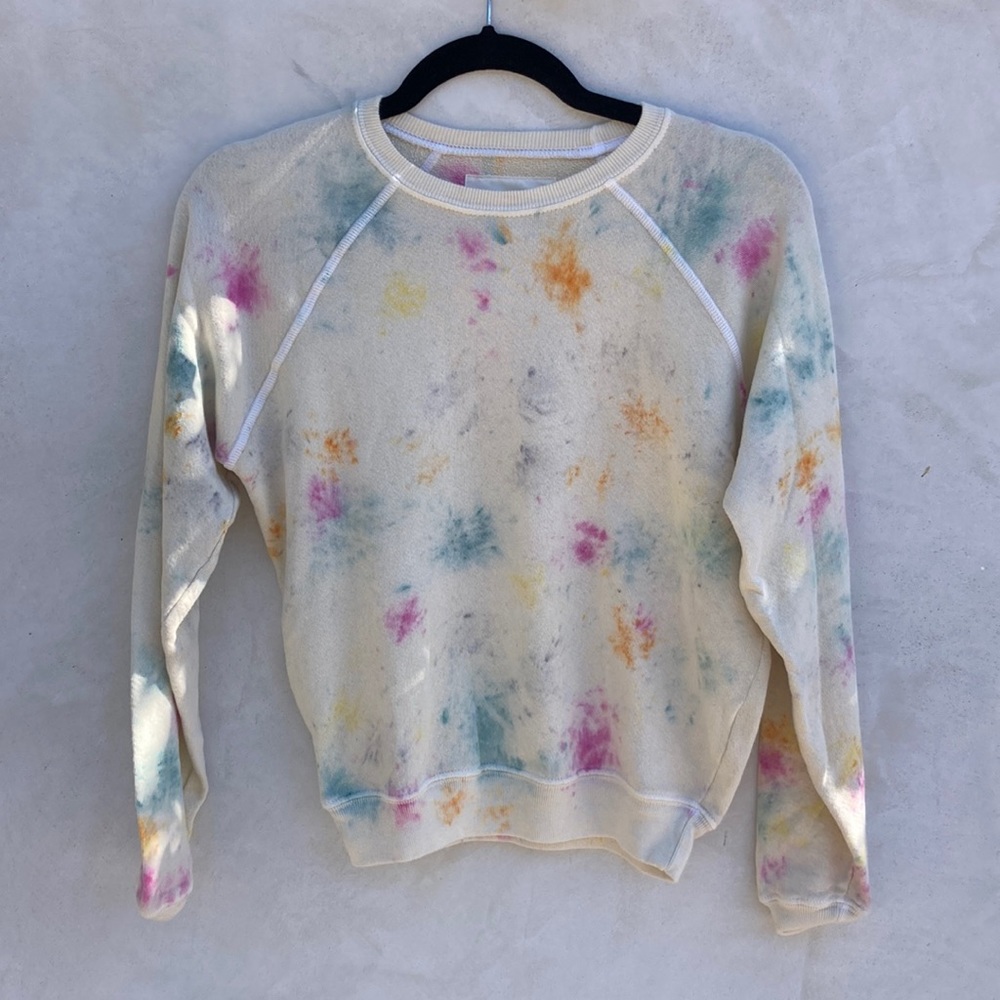 The Great tie-dyed sweatshirt, XS/S, pastel hues